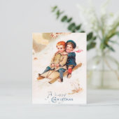 フェスティバルビンテージクリスマスキッズホリデイ ポストカード (スタンド正面)