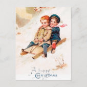フェスティバルビンテージクリスマスキッズホリデイ ポストカード (正面)