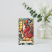 フェスティバルビンテージクリスマスサンタホリデー  名刺 (スタンド正面)