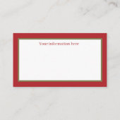 フェスティバルビンテージクリスマスサンタホリデー  名刺 (裏面)