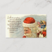 フェスティバルビンテージクリスマスサンタ 名刺 (正面)