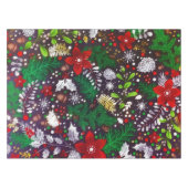 フェスティバルビンテージクリスマス植物林 テーブルクロス (正面(横))