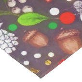 フェスティバルビンテージクリスマス植物林 テーブルクロス (アングル)