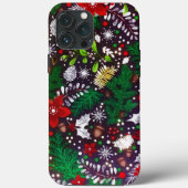 フェスティバルビンテージクリスマス植物林 Case-Mate iPhoneケース (裏面)