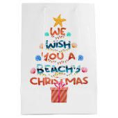 フェスティバルビーチクリスマスホリデイ ミディアムペーパーバッグ (裏面)