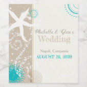 フェスティバルビーチスターフィッシュデスティネーションウェディング ワインラベル (シングルラベル)