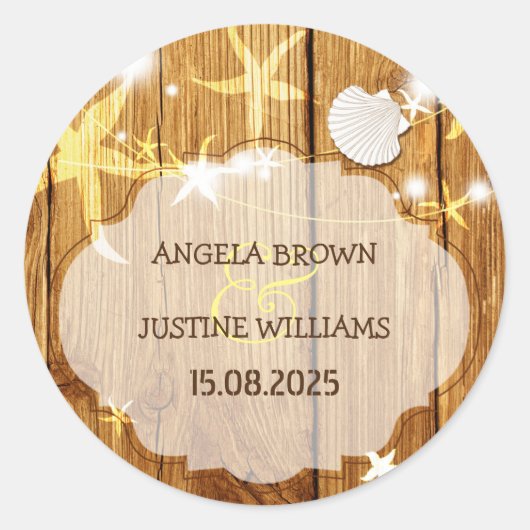 フェスティバルビーチストリングラ結婚イト ラウンドシール (正面)