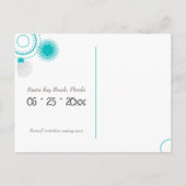 フェスティバルビーチ結婚式写真Save the Date 案内ポストカード (裏面)