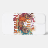 フェスティバルビートナブラトリカラフルお祝いデシ iPhoneケース (裏面横)