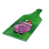 フェスティバルピグインサンタハットオングリーン カッティングボード (角)