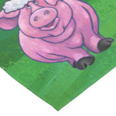 フェスティバルピグインサンタハットオングリーン ショートテーブルランナー (コーナー)