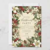 フェスティバルピネコーンとホリークリスマス 招待状 (正面)