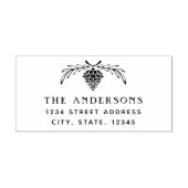 フェスティバルピネコーンファミリー名差出人住所 セルフインキングスタンプ (デザイン)