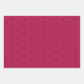 フェスティバルピンクと緑のジオメト鮮やかリ ラッピングペーパーシート (正面3)