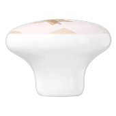 フェスティバルピンクと金ゴールドパターン セラミックノブ (側面)