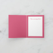 フェスティバルピンクのクリスマスのカスタマイズ可能な列車 シーズンカード (内部)