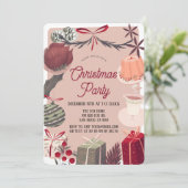 フェスティバルピンククリスマスホリデーディナーパーティー 招待状 (スタンド正面)