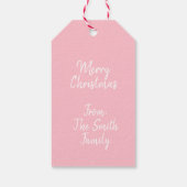 フェスティバルピンククリスマス ギフトタグ (裏面)