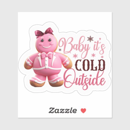 フェスティバルピンクジンジャーブレッドマンスプレッド応援 シール (シート)