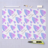 フェスティバルピンクブルークリスマスツリーの水色 薄葉紙 (クラフト)