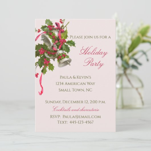 フェスティバルピンクホリーとシルバーベルクリスマス 招待状 (スタンド正面)
