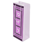 フェスティバルピンクマゼルトフタイルズワインバッグ ワインギフトバッグ (正面アングル)