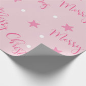 フェスティバルピンクメリークリスマス ラッピングペーパー (角)