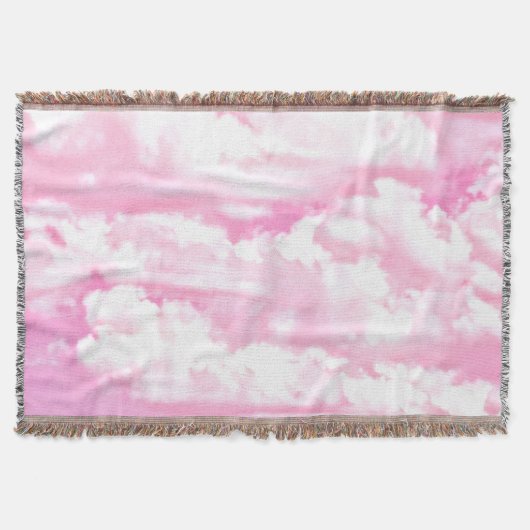 フェスティバルピンクローズクラウド スローブランケット (正面)