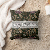 フェスティバルピンクワンラインパター芸術的ンクリスマス クッション (ブランケット)