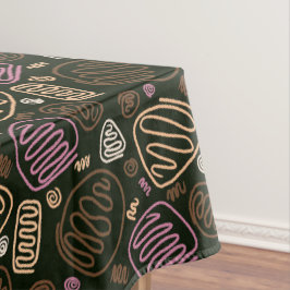 フェスティバルピンクワンライン芸術的スケッチパターン テーブルクロス