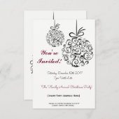 フェスティバルファミリーお祝いクリスマス招待状 招待状 (正面/裏面)