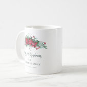 フェスティバルファミリーポインセティアクリスマスホリデーカスタム コーヒーマグカップ (正面左)