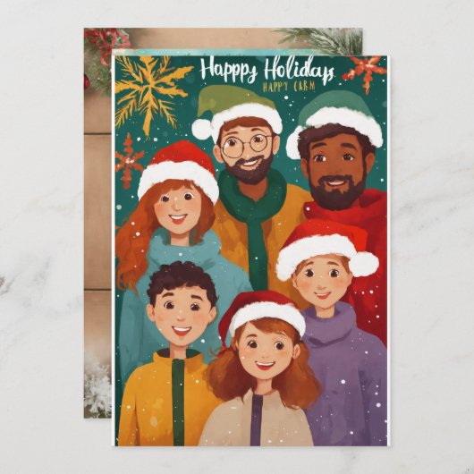 フェスティバルファミリーポートレート：休日応援カード シーズンカード (正面/裏面)