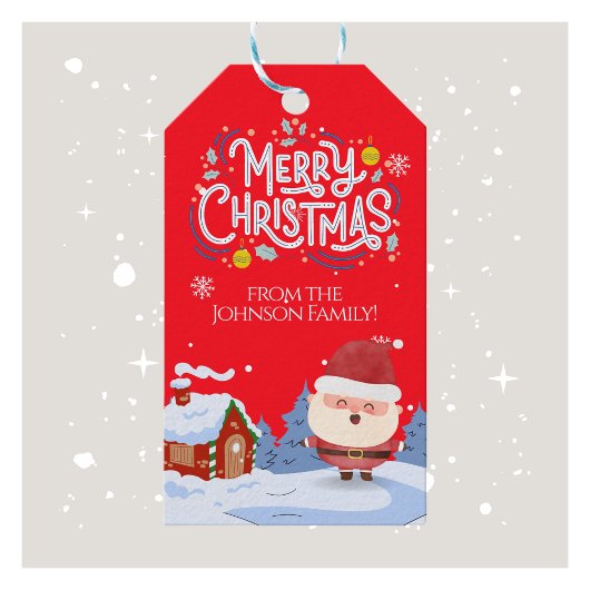 フェスティバルファミリー名クリスマスプレゼントラベル ギフトタグ