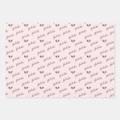 フェスティバルファラクリスマスツリーヴィンテージピンクトラック ラッピングペーパーシート (正面3)