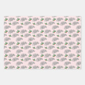 フェスティバルファラクリスマスツリーヴィンテージピンクレトロ ラッピングペーパーシート (正面3)