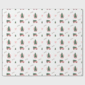 フェスティバルファラクリスマスツリーヴィンテージレトロバン ラッピングペーパー (フラット)