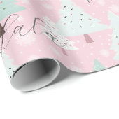 フェスティバルファララピンククリスマスツリー ラッピングペーパー (ロールコーナー)