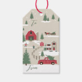 フェスティバルファラヴィンテージクリスマスツリーファームからG ギフトタグ (正面)