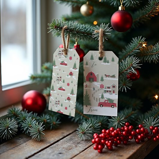 フェスティバルファラヴィンテージクリスマスツリーファームからG ギフトタグ
