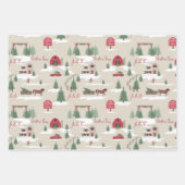 フェスティバルファラヴィンテージクリスマスツリーファーム ラッピングペーパーシート (正面)