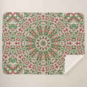 フェスティバルファンキーボホヒッパイクリスマス万華鏡のように千変万化するパターン シェルパブランケット (正面(横))