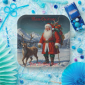 フェスティバルファーザークリスマスサンタ ペーパープレート (パーティー)