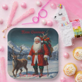 フェスティバルファーザークリスマスサンタ ペーパープレート (パーティー)