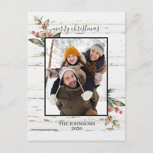 フェスティバルファームハウスメリークリスマスフォト シーズンポストカード (正面)