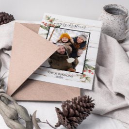 フェスティバルファームハウスメリークリスマスフォト シーズンポストカード