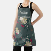 フェスティバルファームハウス花模様パーソナライズされたクリスマス エプロン (インサイチュ)