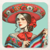 フェスティバルフィエスタマリアチパーティー スクエアペーパーコースター (正面)