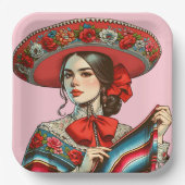 フェスティバルフィエスタムジャーマリアチパーティー ペーパープレート (正面)