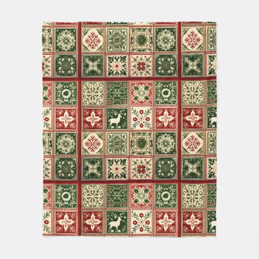 フェスティバルフェイクスタイルヴィンテージ フリースブランケット (正面)